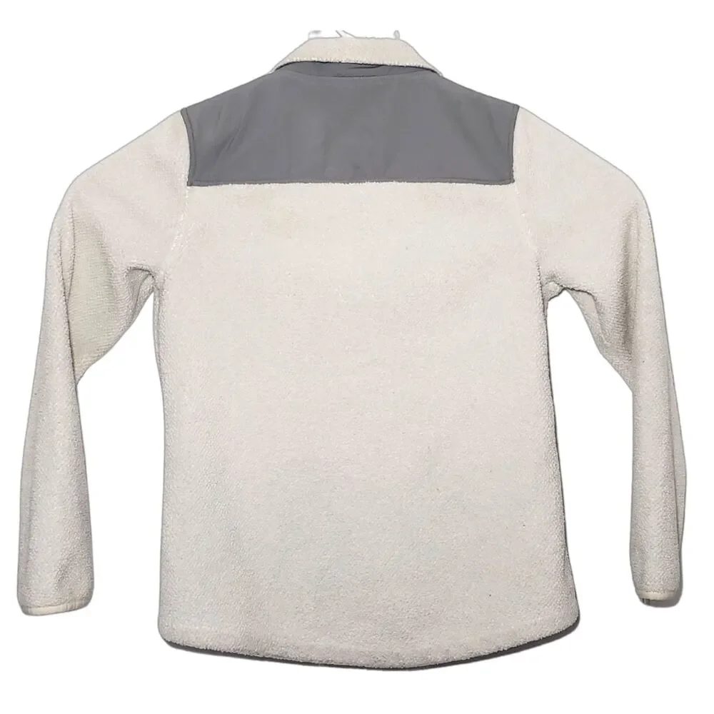 Fila Sport Fleece Jacket Women's Medium White and Grey Polyester - Picture 4 of 4